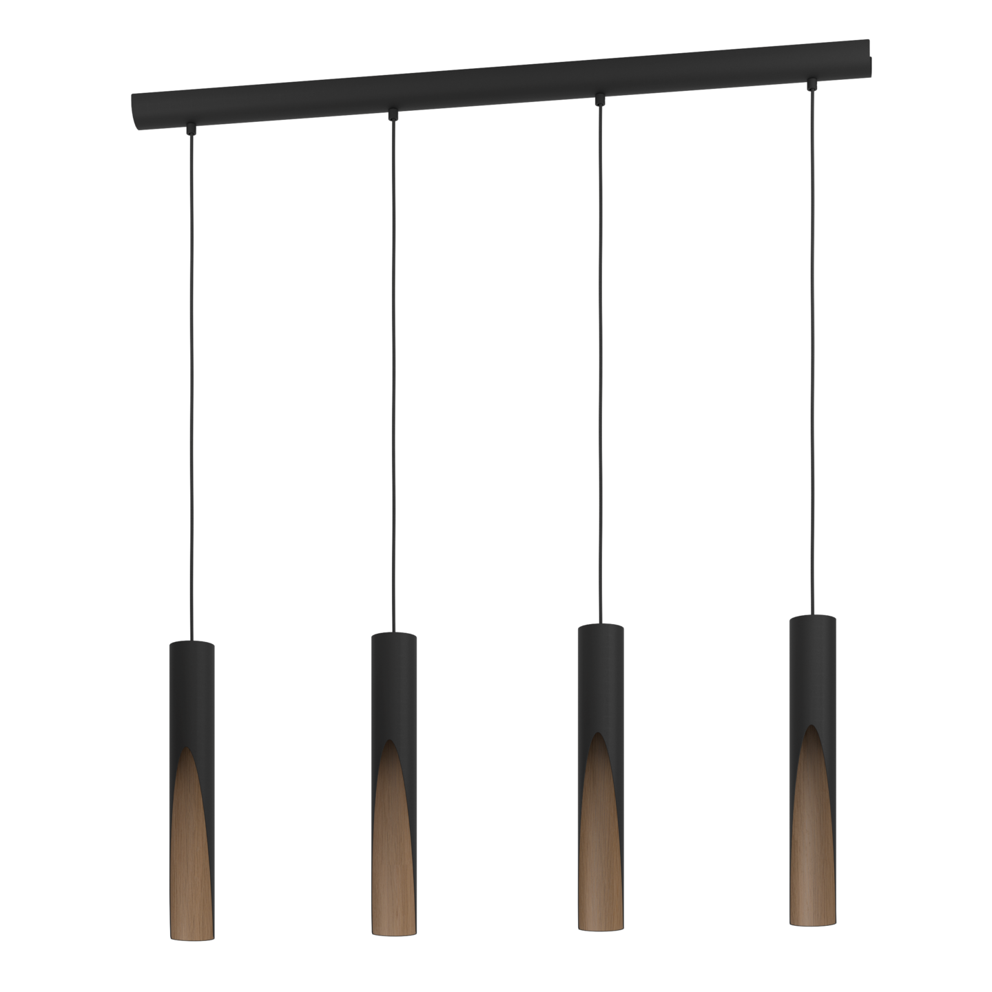 Riippuvalaisin EGLO Barbotto 4-osainen 4x4,5W led GU10 musta/puu