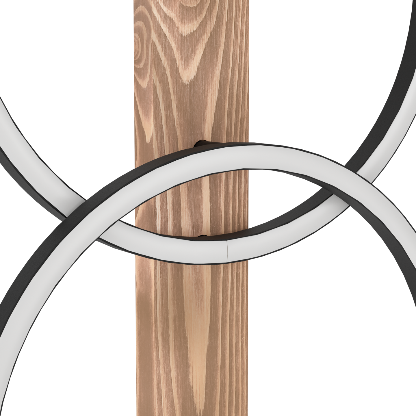 Lattiavalaisin EGLO Boyal 2x12W led musta/puu