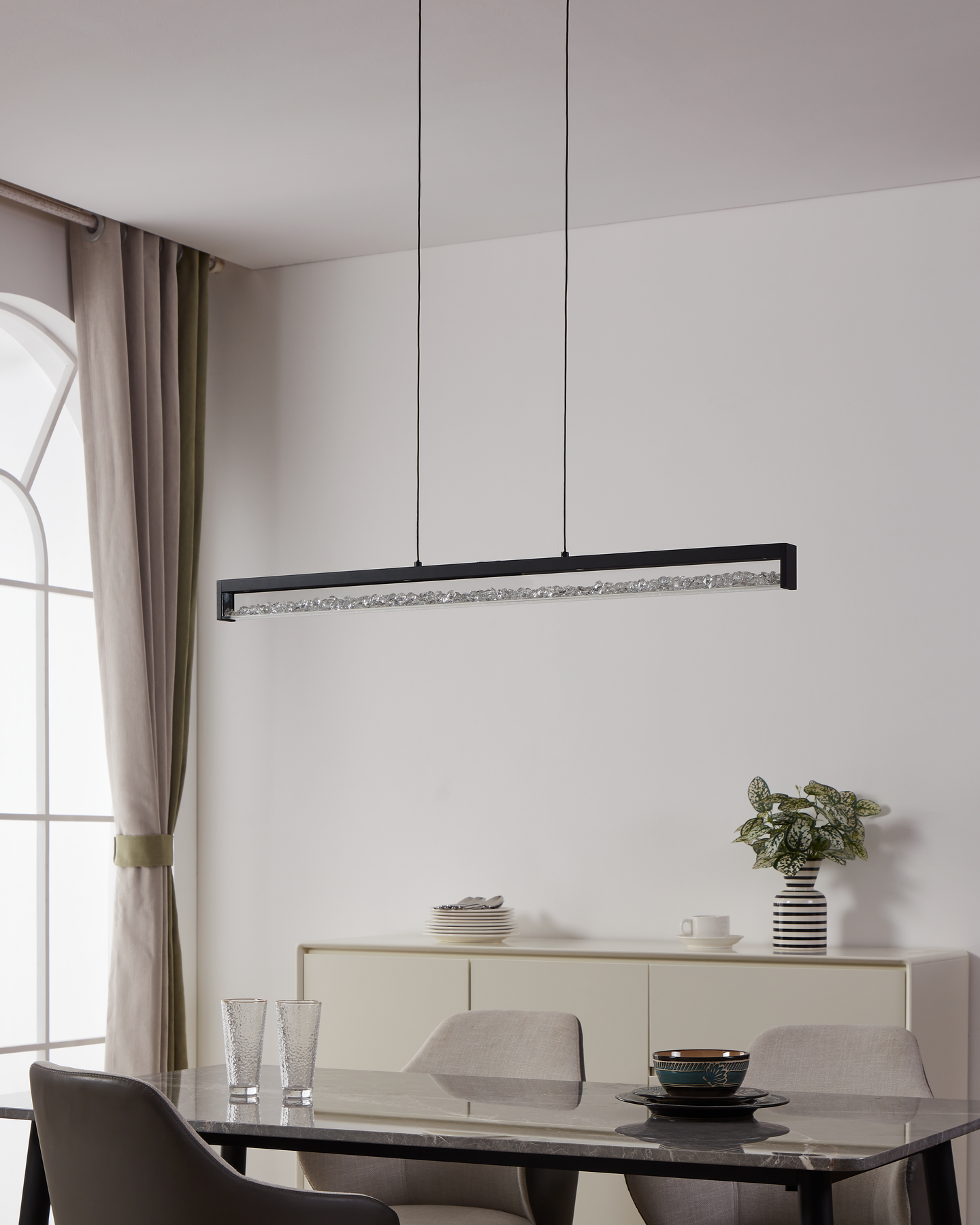 Riippuvalaisin EGLO Cardito 1 6x6W led musta/kristalli