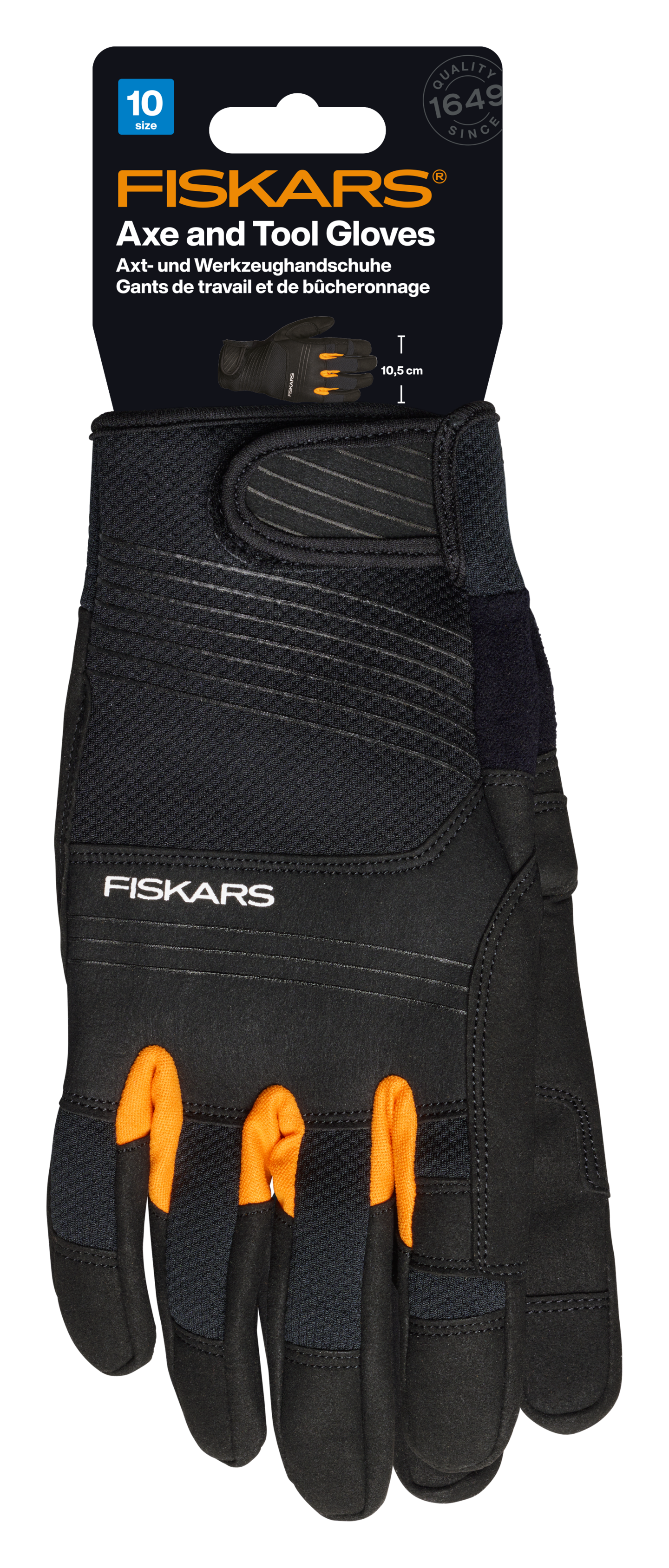 Työkäsineet Fiskars musta koko 10