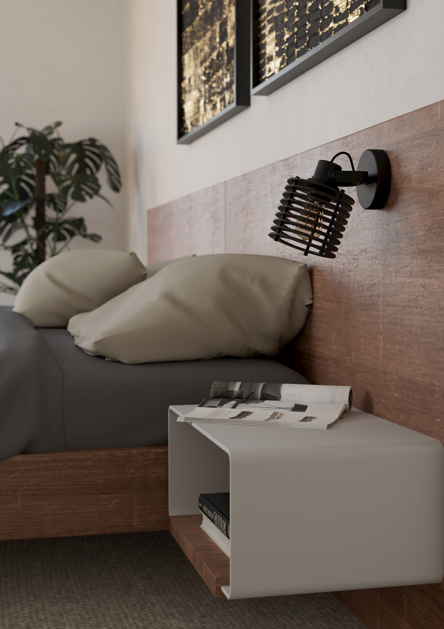 Seinävalaisin EGLO Segovia E27 40W musta