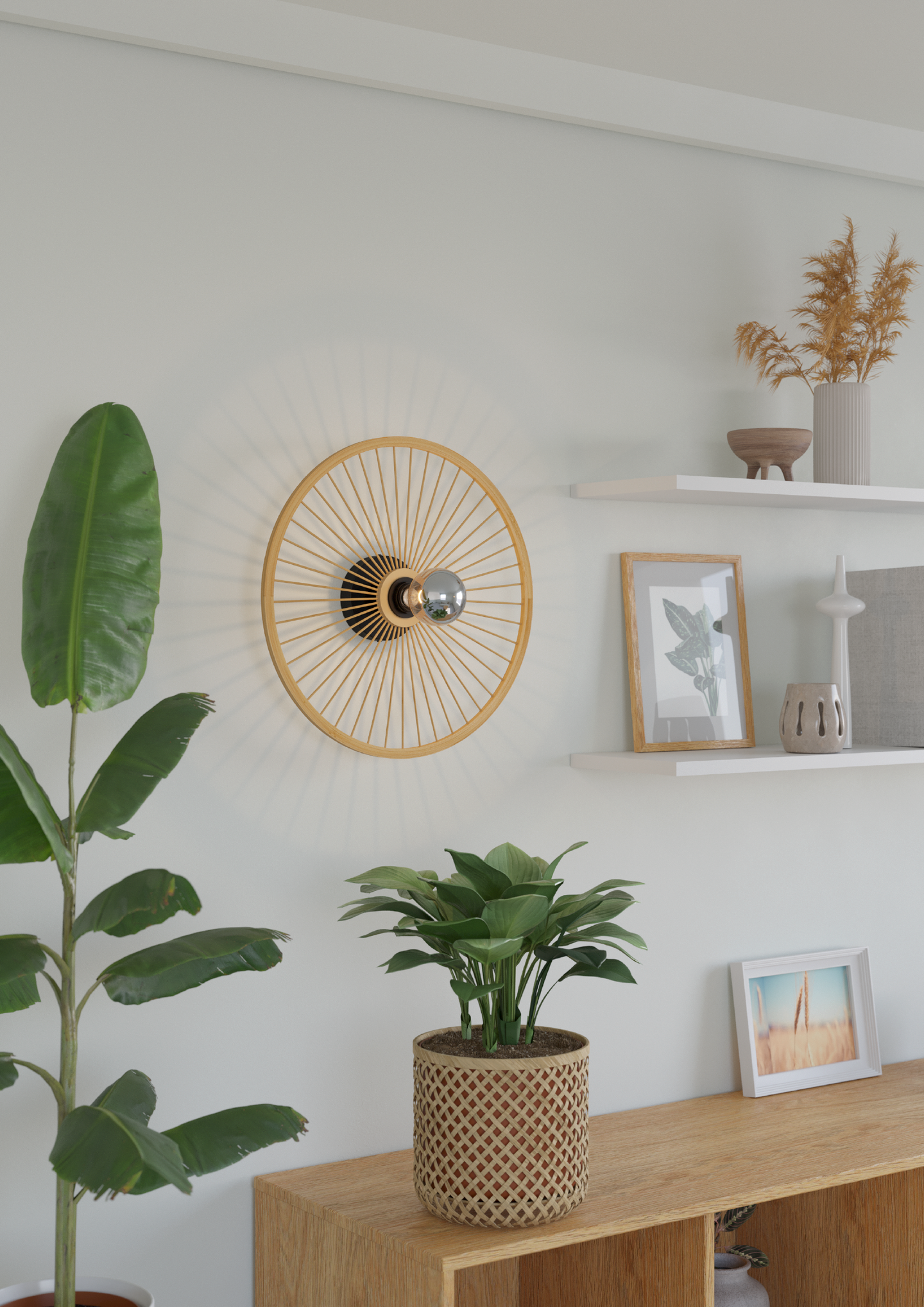 Kattovalaisin EGLO Leominster 45cm E27 40W bambu