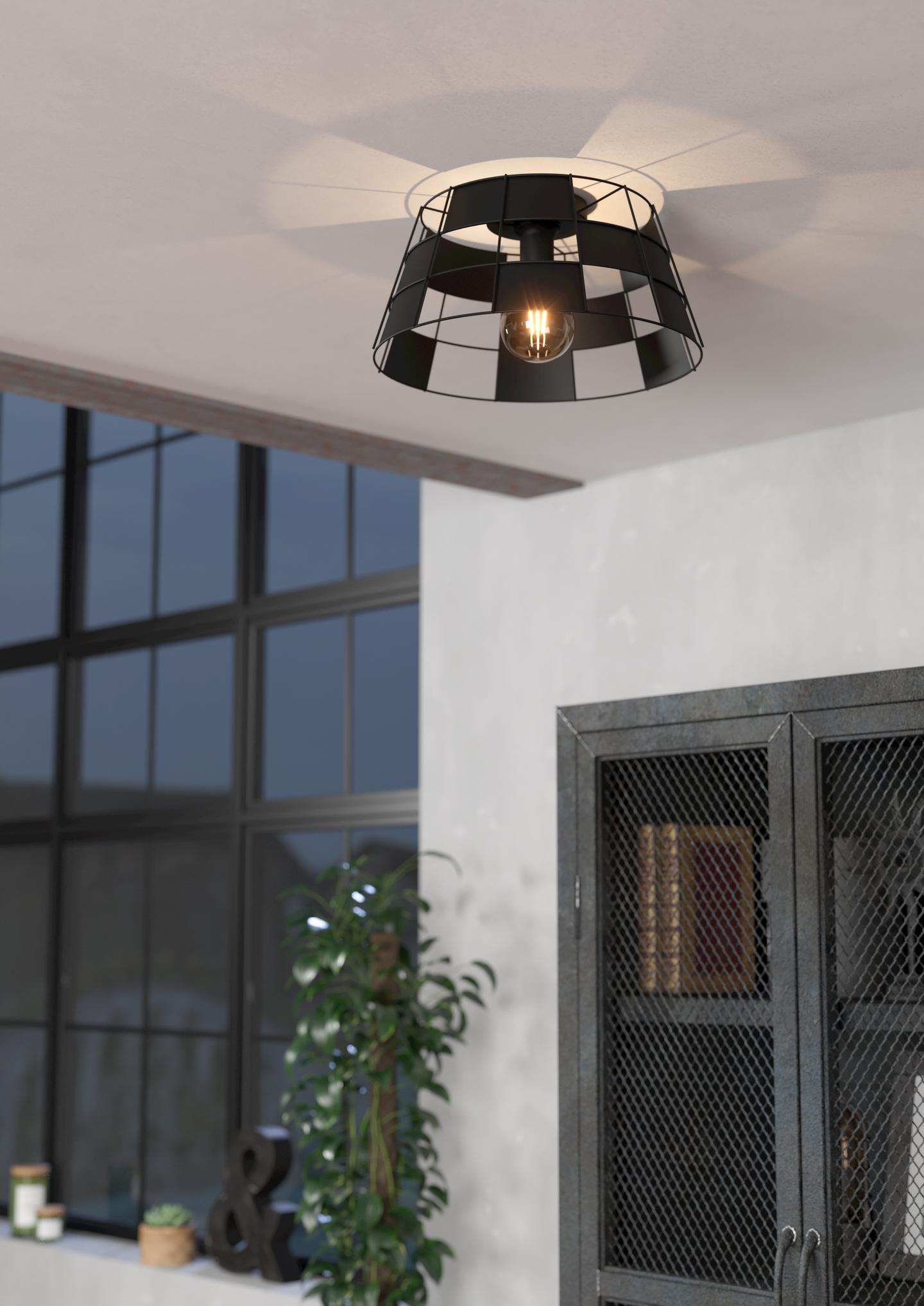 Kattovalaisin EGLO Pontefract 42cm E27 40W musta