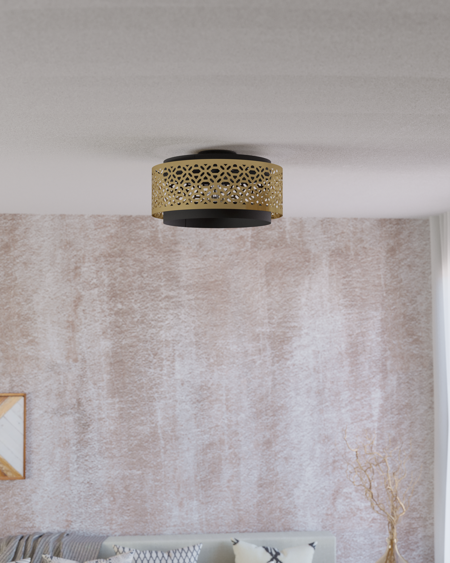 Kattovalaisin EGLO Sandbach E27 40W messinki/musta