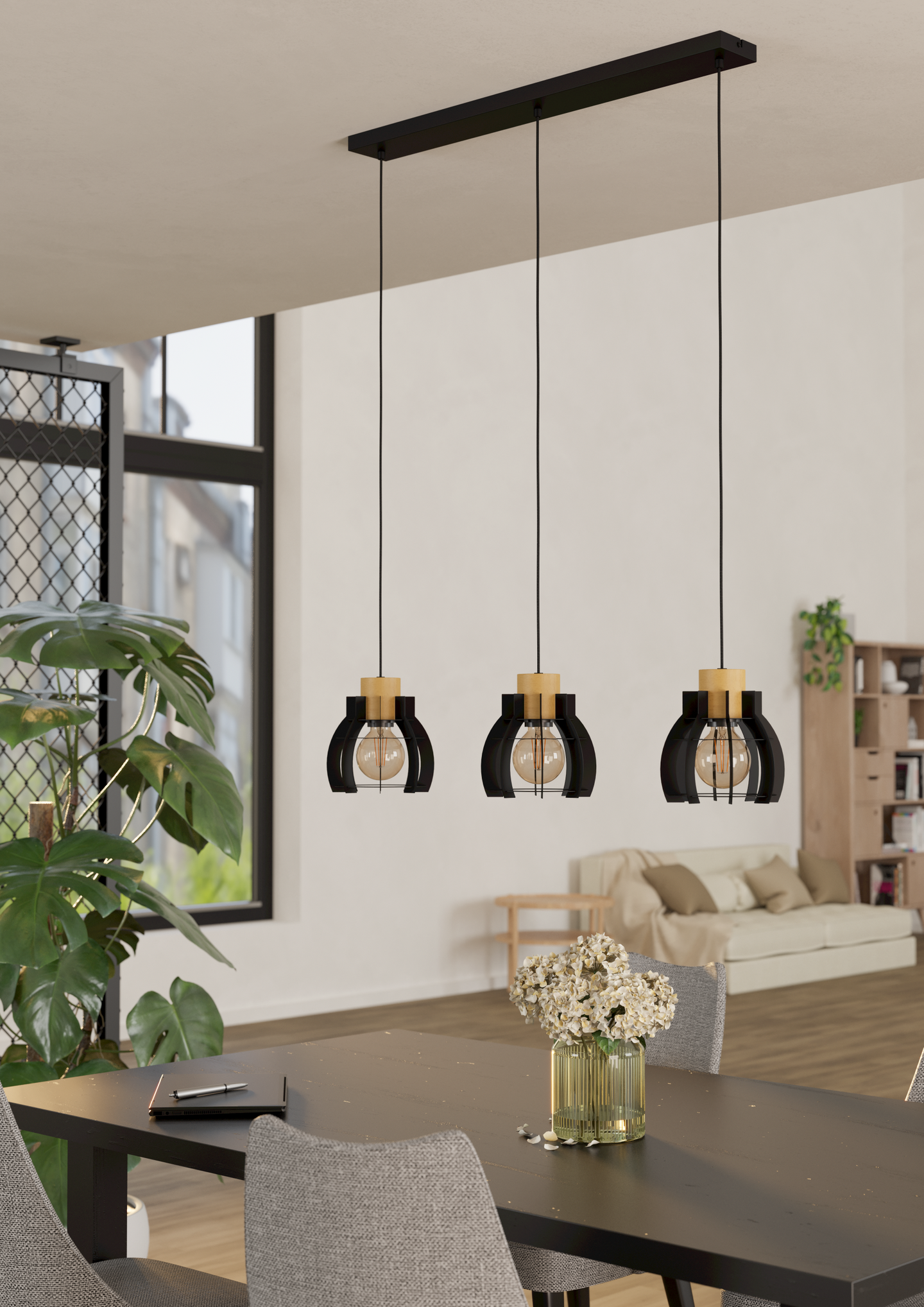 Riippuvalaisin EGLO Stillington 1 3-os 3xE27 40W