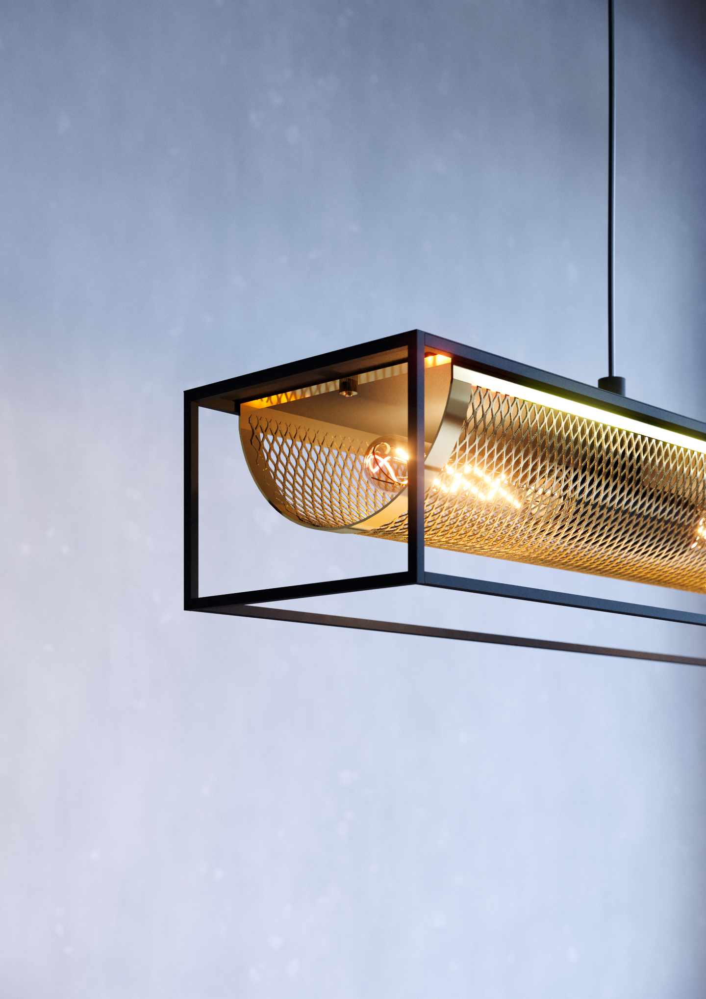 Riippuvalaisin EGLO Nohales 4xE27 40W messinki/musta