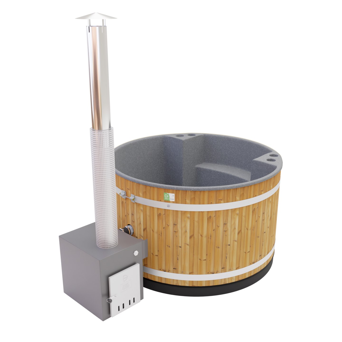 Kylpytynnyri Kirami Family M Macu lämpöpuu/harmaa