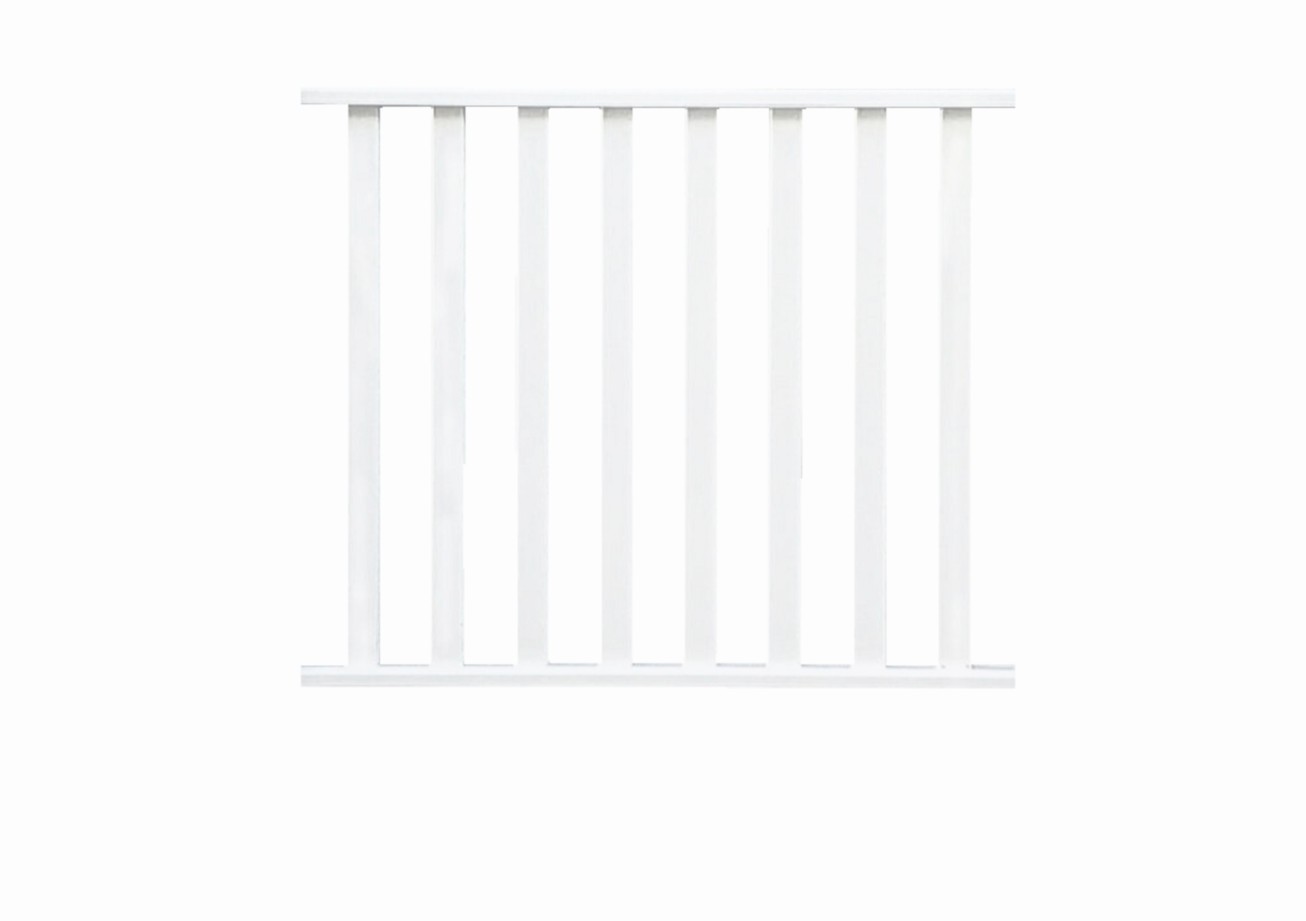 Alumiinikaide-elementti KaideX Paju 1500x950mm Valkoinen