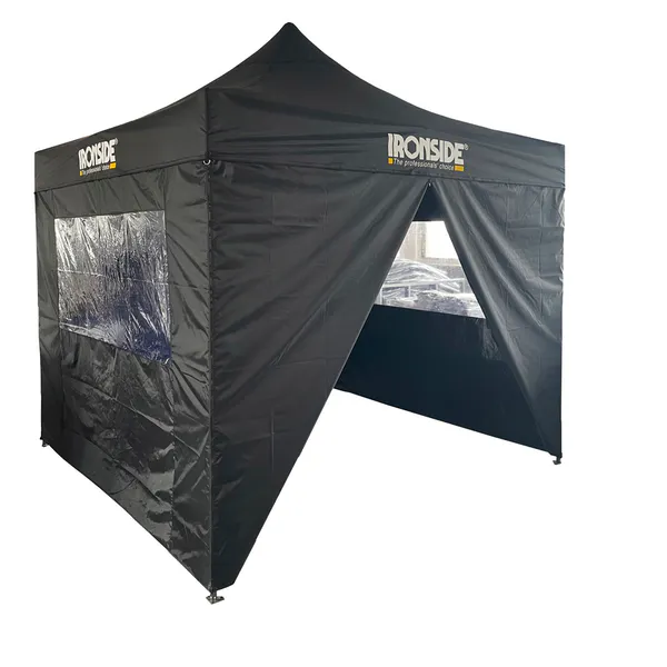 SIDOSTYCKEN VÄGGPACKET TILL ARBETSTÄLT IRONSIDE 3X3 M 
SVART