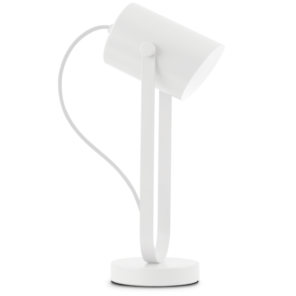 Pöytävalaisin Sessak Milo E27 valkoinen