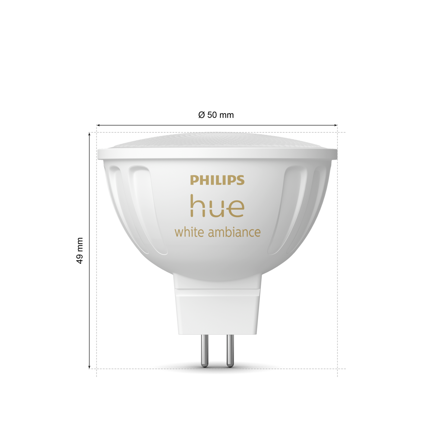 Led-kohdelamppu Philips Hue GU5.3 400lm valkoinen huurrettu muovi