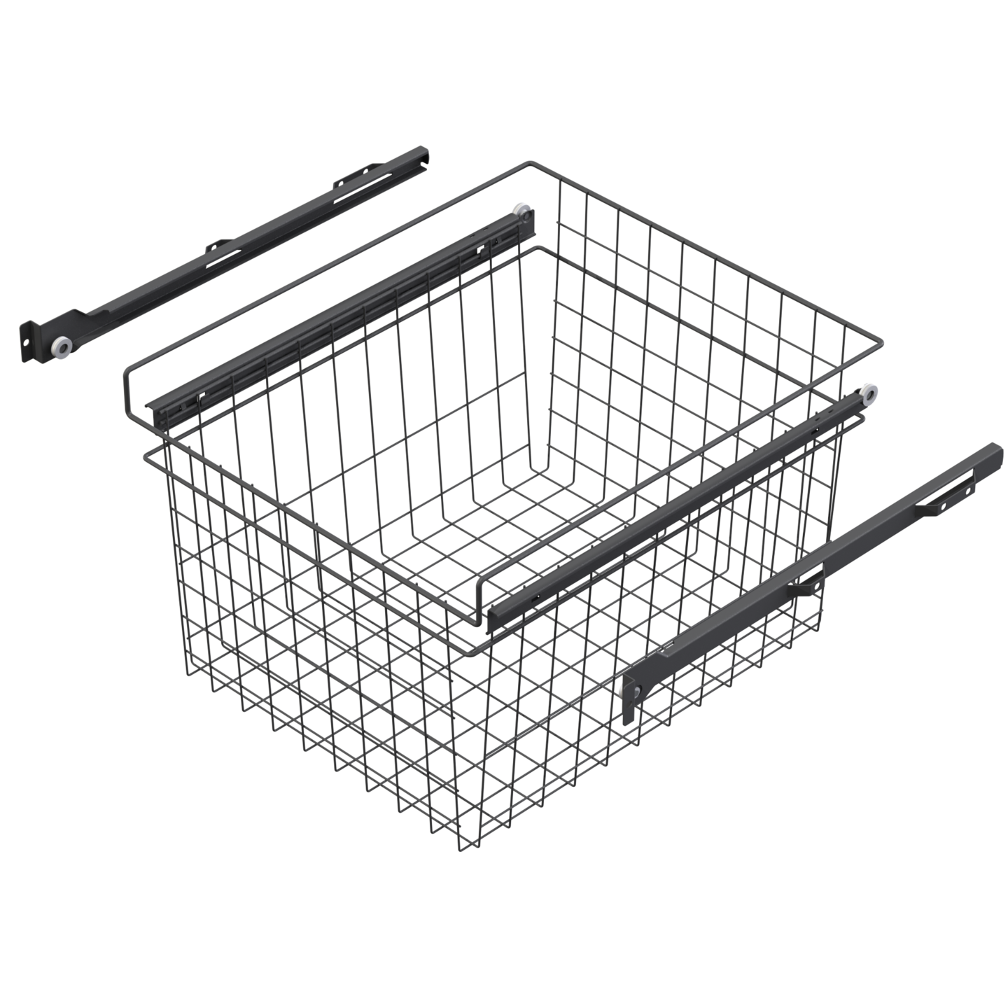 Rullakiskokori LM 613 korkea antrasiitti 50 cm kaappiin