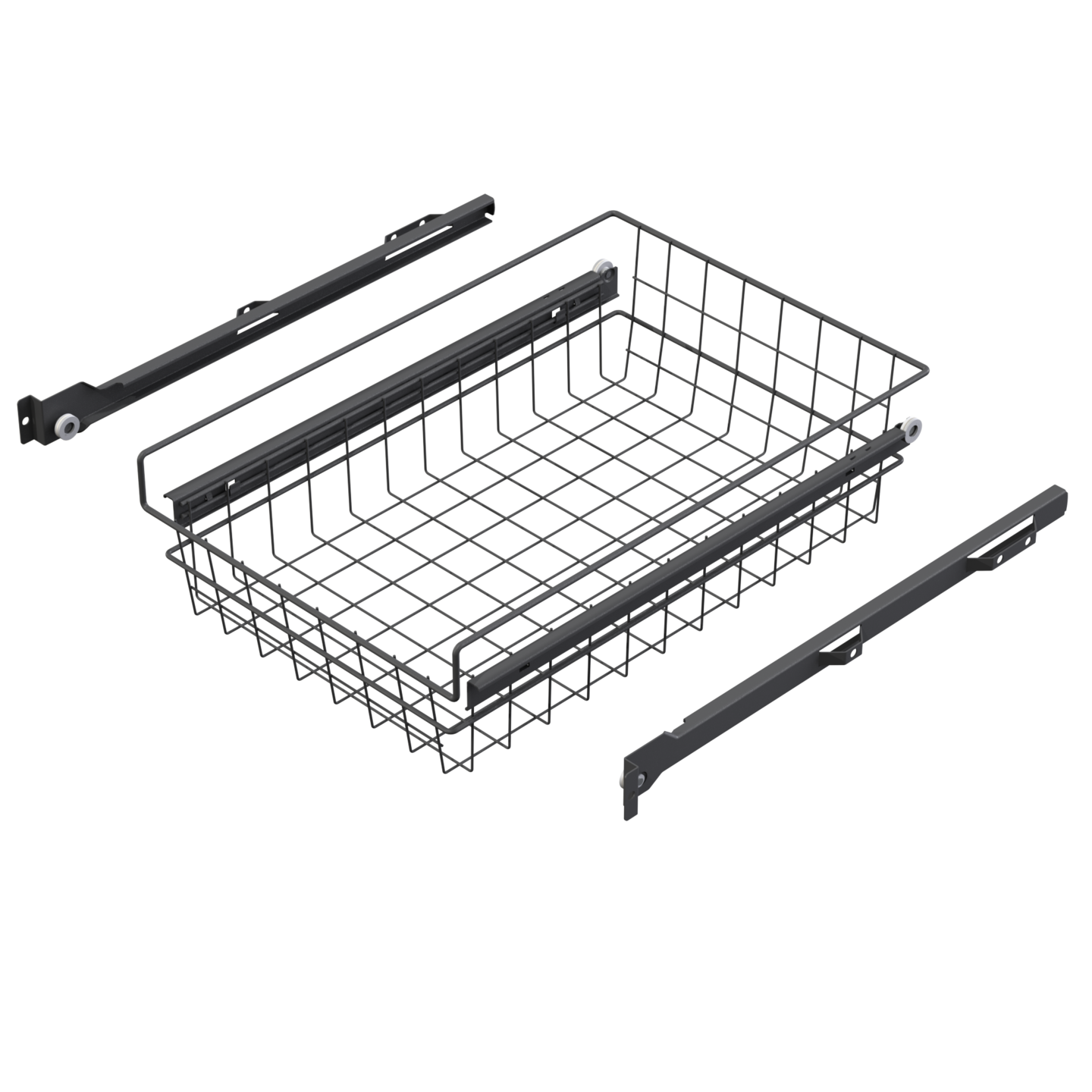 Rullakiskokori LM 610 matala antrasiitti 40 cm kaappiin