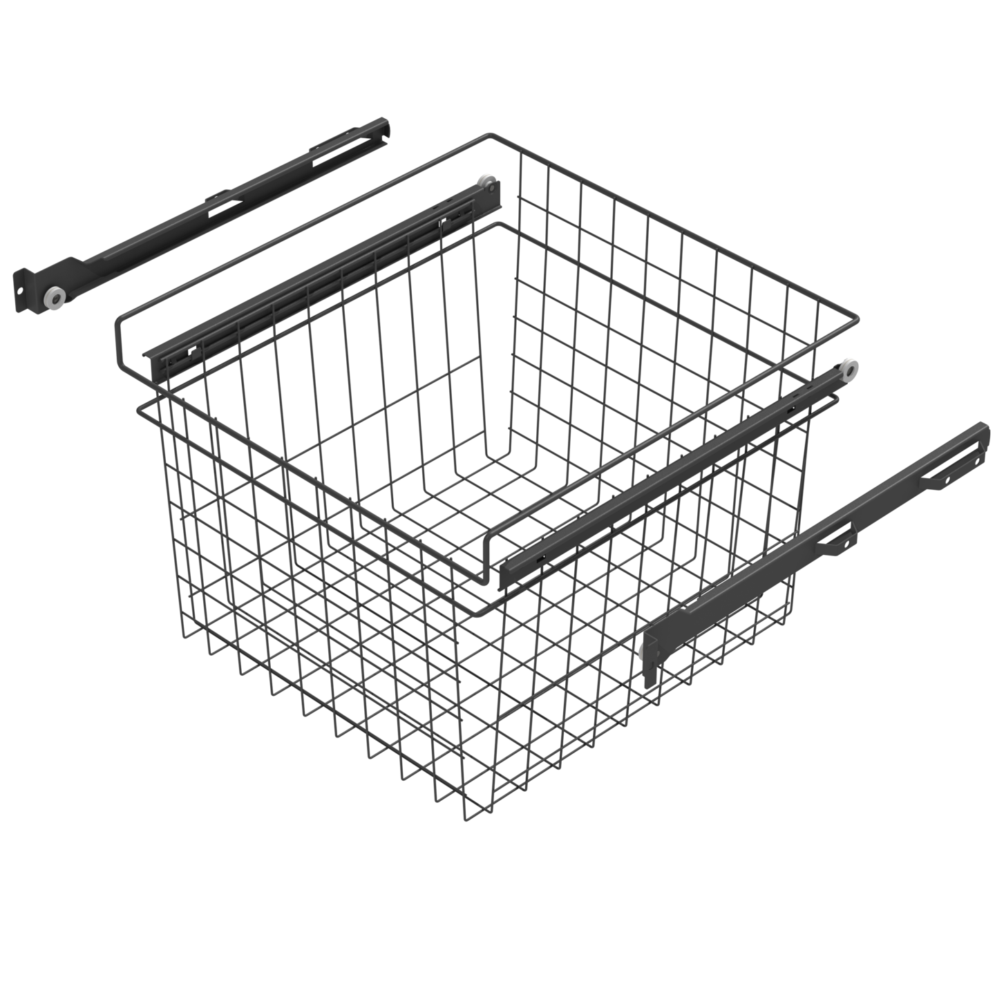 Rullakiskokori LM 603 korkea antrasiitti 50 cm kaappiin