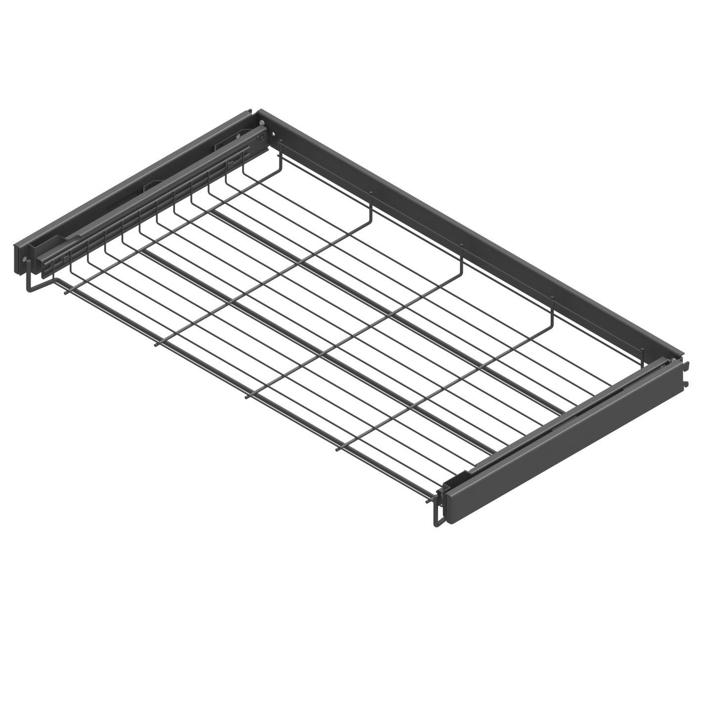 Ulosvedettävä hyllytaso LM 643 kehyksellä M800 antrasiitti