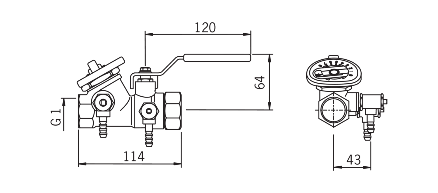 Linjasäätöventtiili Oras 410225 1