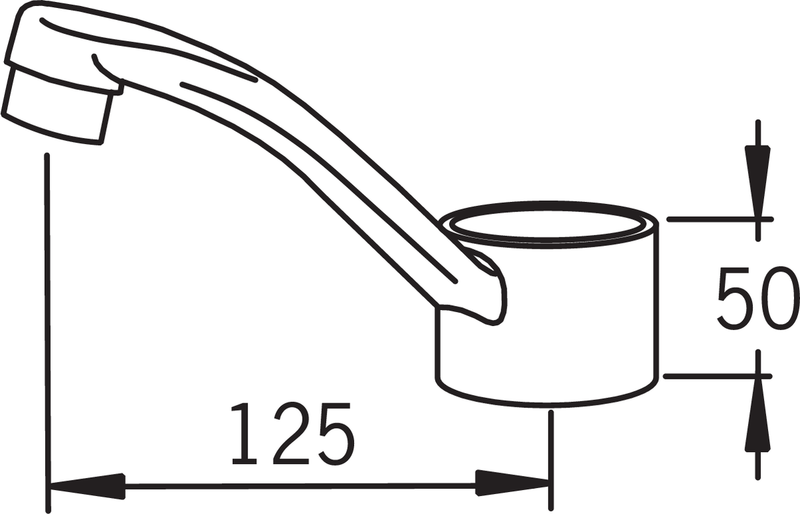 Juoksuputki L=125 Oras 159283V