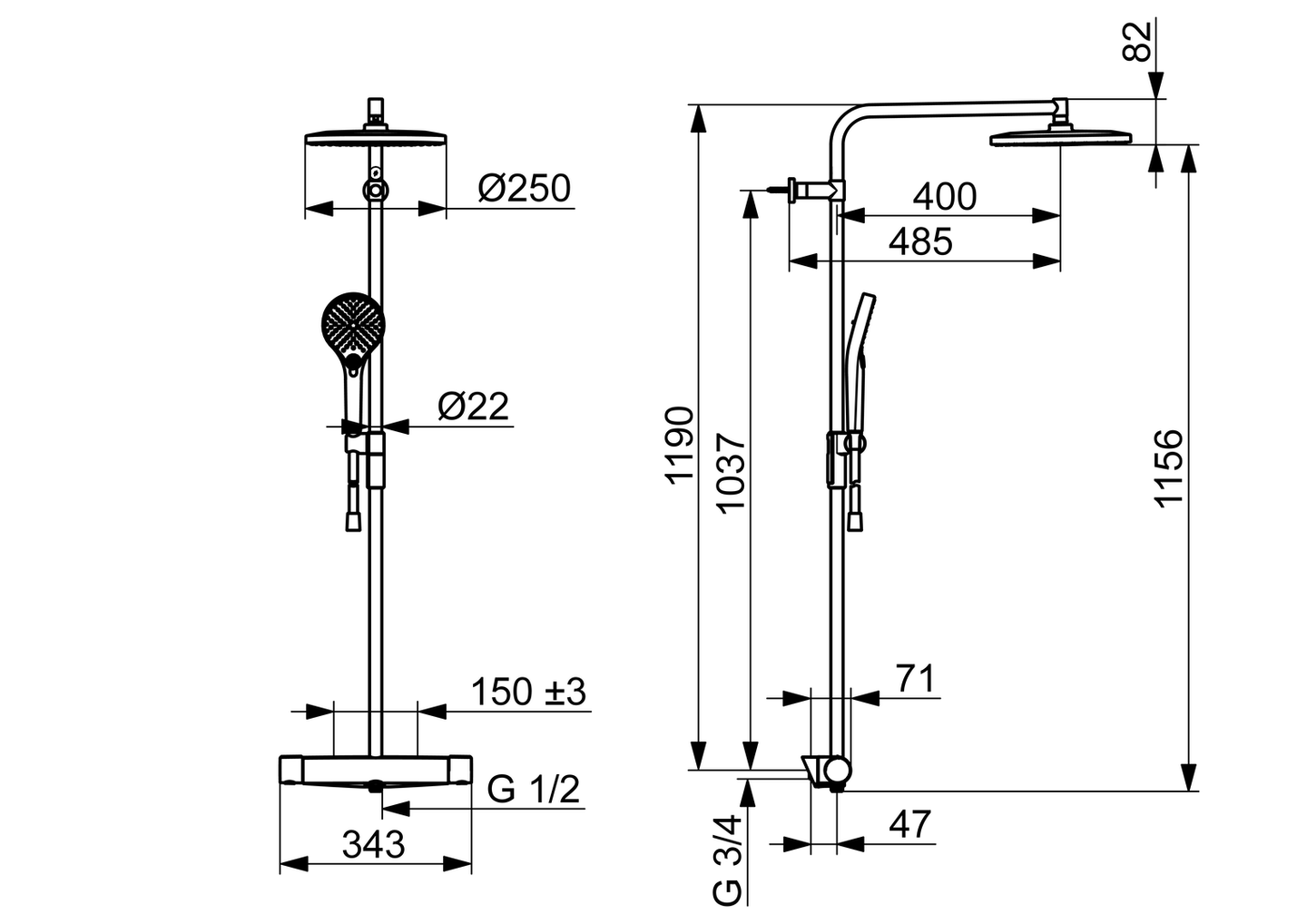 Sadesuihku Oras 7192N Optima Style