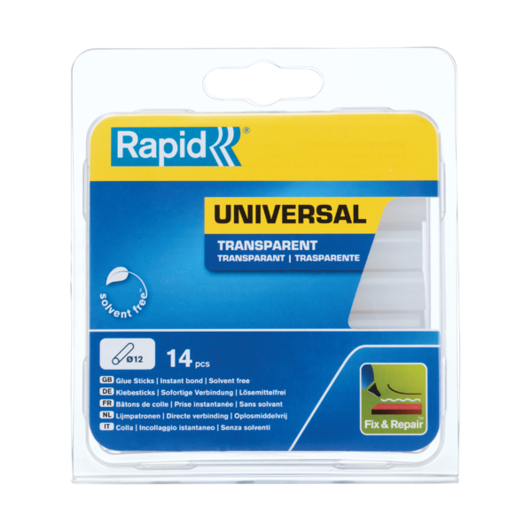 Kuumaliima Rapid 12mm 125g läpinäkyvä