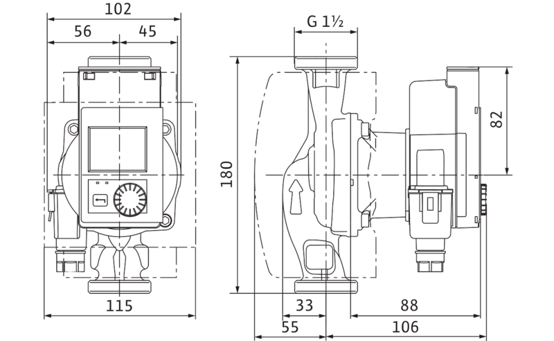 Kiertovesipumppu Lämpöjohto Stratos PICO 25/0,5-4 -180