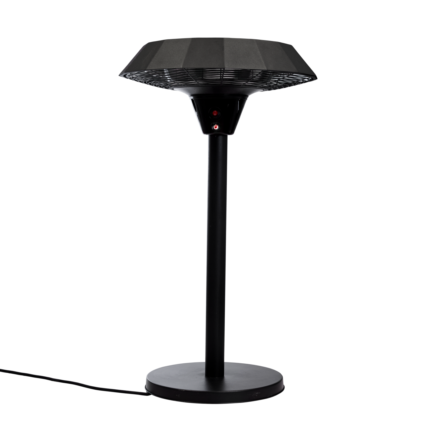 Terassilämmitin, pöytämalli 'Ufo' 800/1200/2100 W HA, musta HORTUS