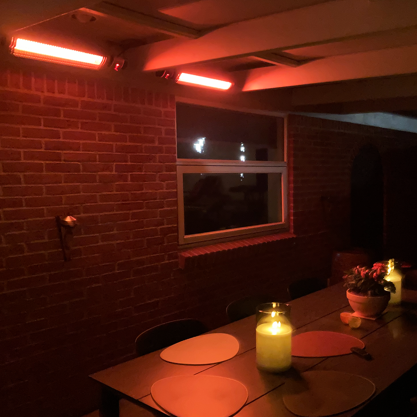 TerassilämmitinECO High-line 2000 W, hopea HEAT1