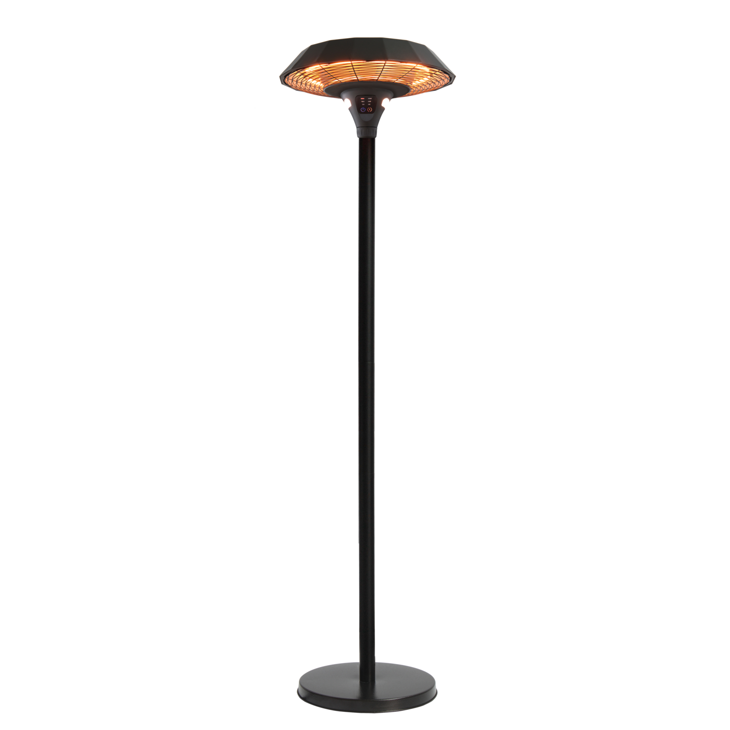 Terassilämmitin, lattiamalli 'Ufo' 800/1300/2100 W HA, kaukos HORTUS