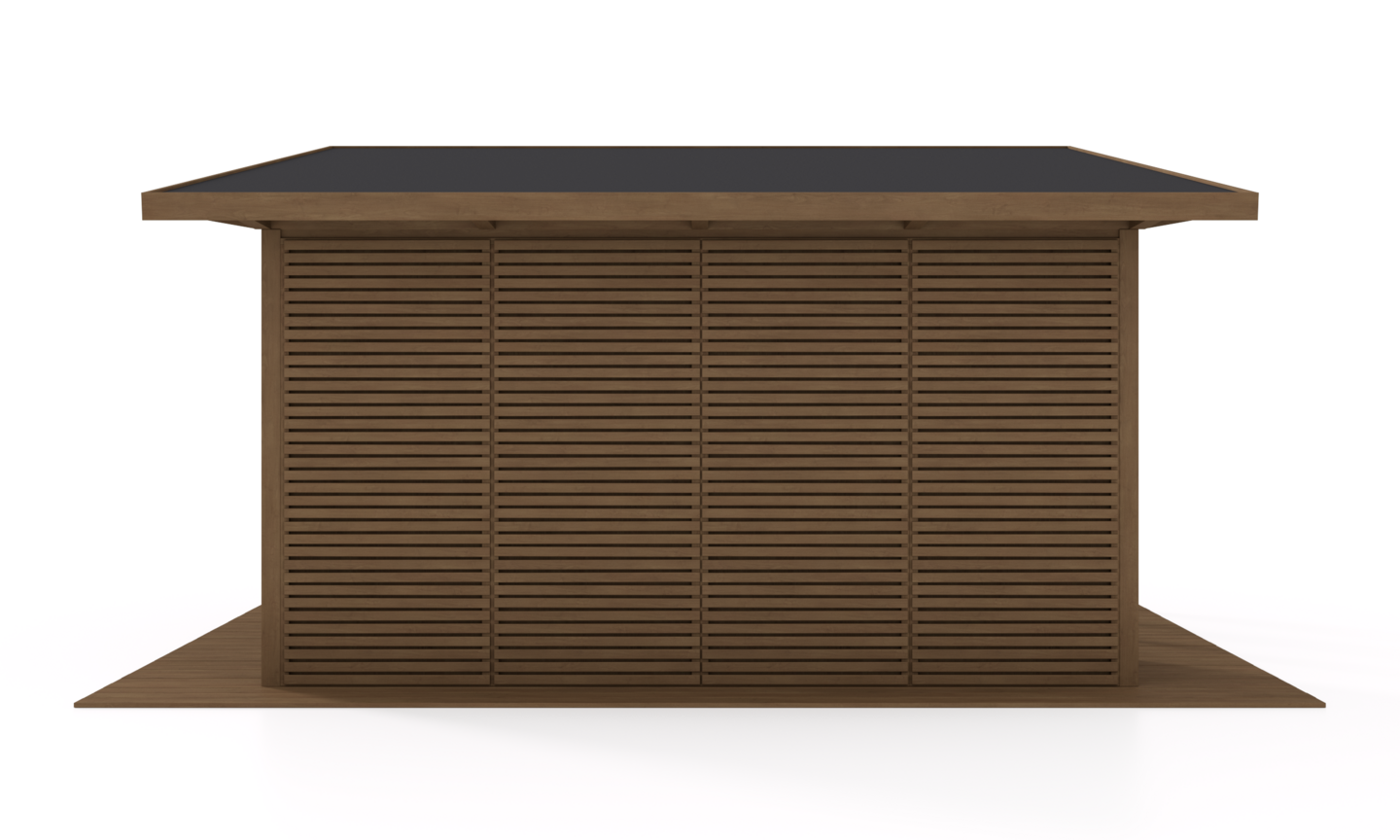 Lasipaviljonki Tammiston Puu 4x4m pulpettikatolla