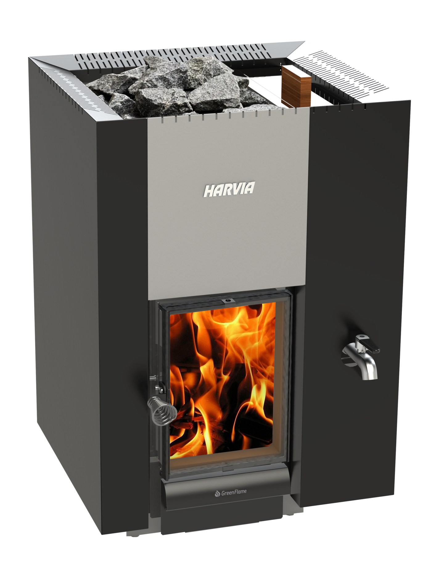 Puukiuas Harvia 22 GreenFlame RS musta