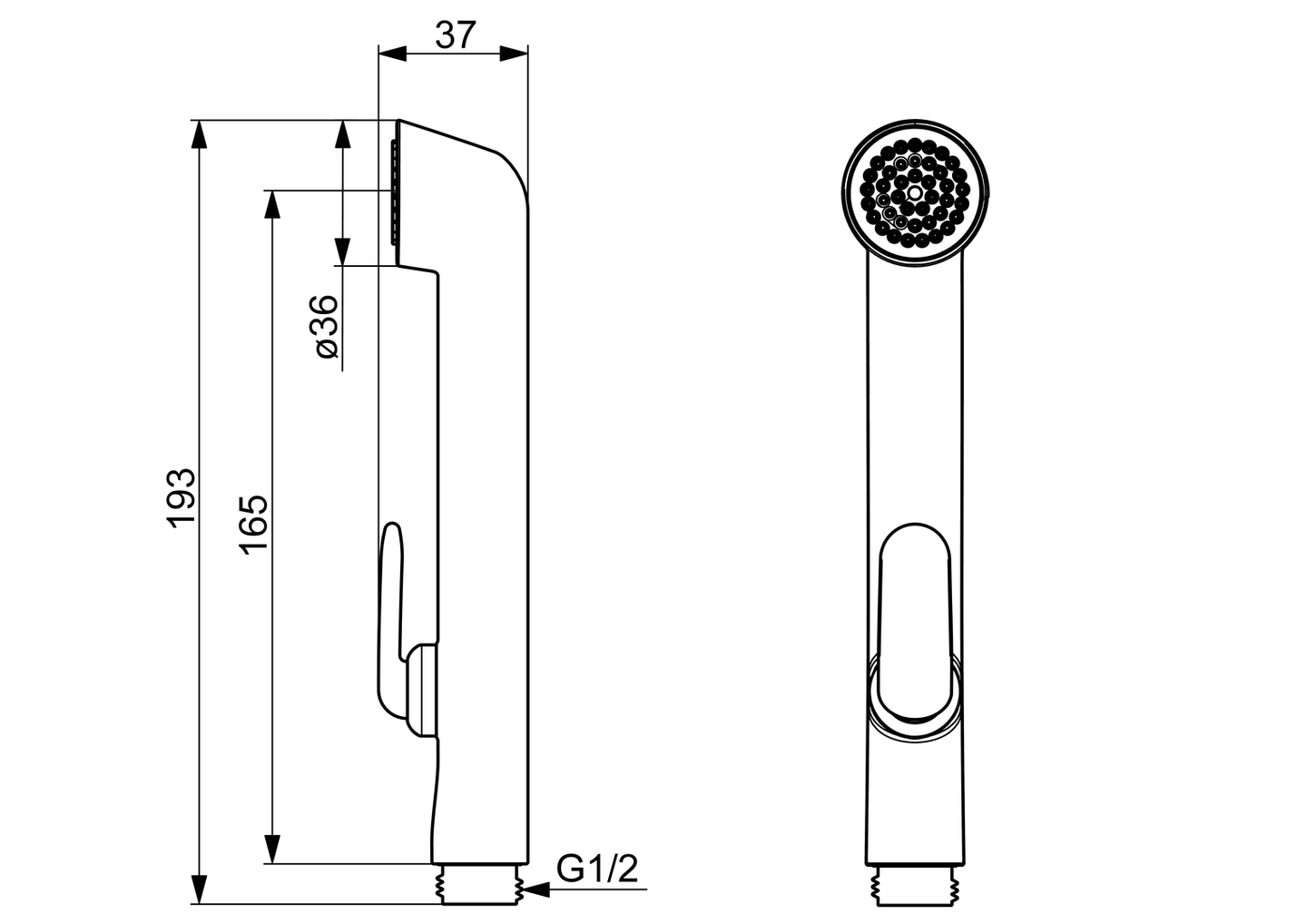 Bidetta-käsisuihku Oras 242050 kromi