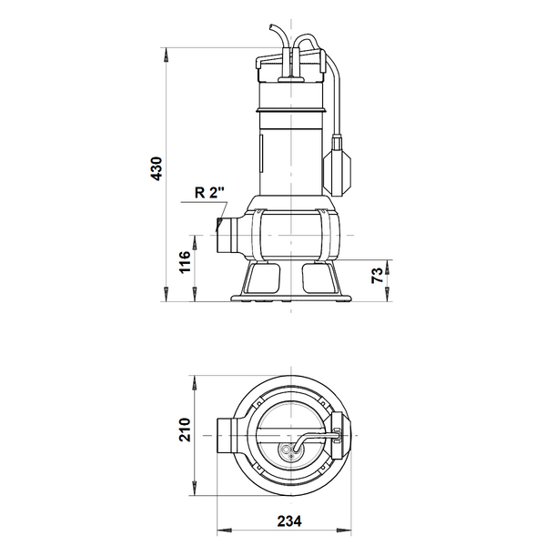 Tyhjennyspumppu Grundfos Unilift AP-B 35.B.50.06.A1 jalalla 1-v