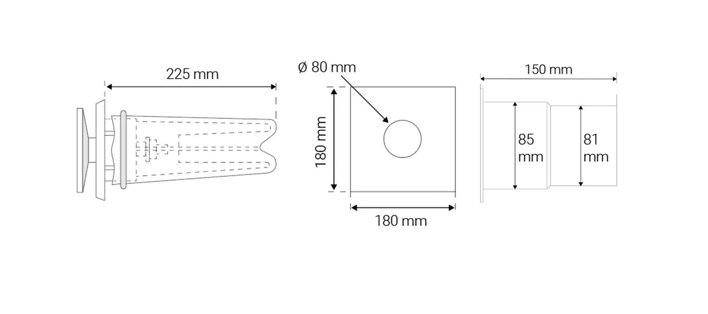 Korvausilmaventtiili Velco FIX-80