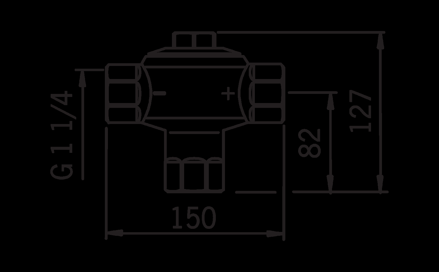 Sekoitusventtiili Oras 421332 1 1/4 +35C