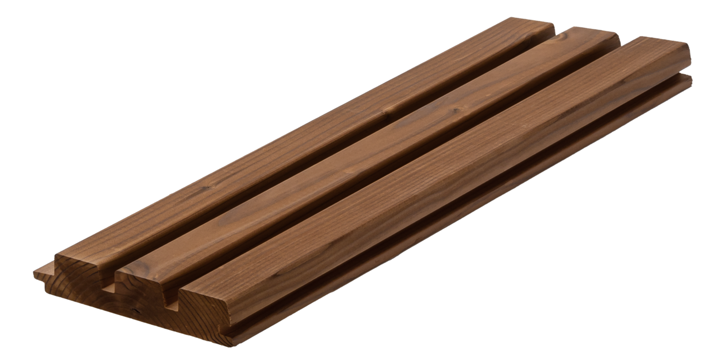 Paneeli Luna Triple 32x140x4800 lämpökäsitelty kuusi