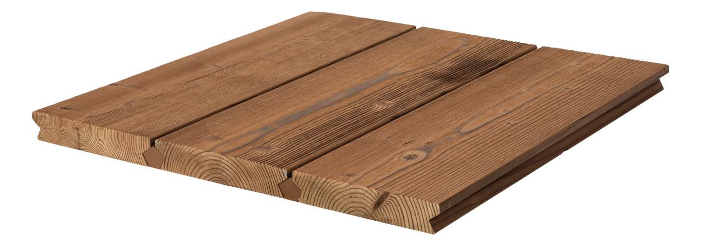 Terassilauta Luna Profix 3 SHP 32x166x4800 harjattu lämpökäsitelty kuusi