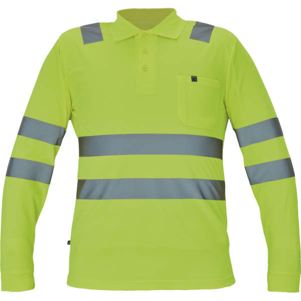 Pitkähihainen pikeepaita Cerva lugo HV keltainen