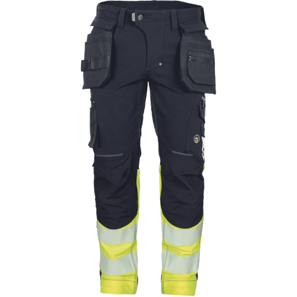 Riipputaskuhousut Cerva neurum HI-VIZ musta-keltainen