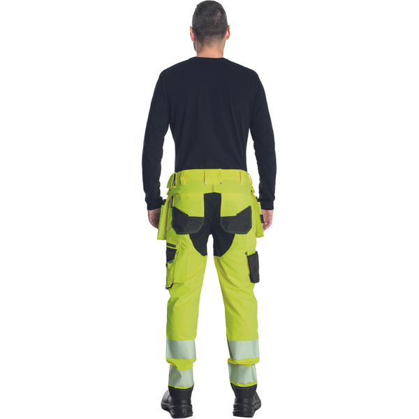 Riipputaskuhousut Cerva neurum HI-VIZ keltainen