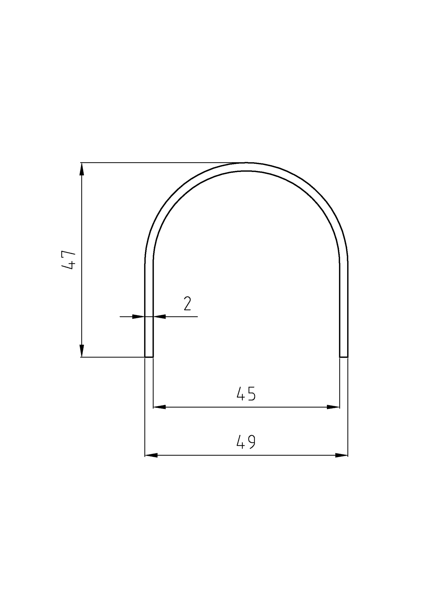 Kaapelinsuojakouru SSAB suora KSK 45x2500 SG