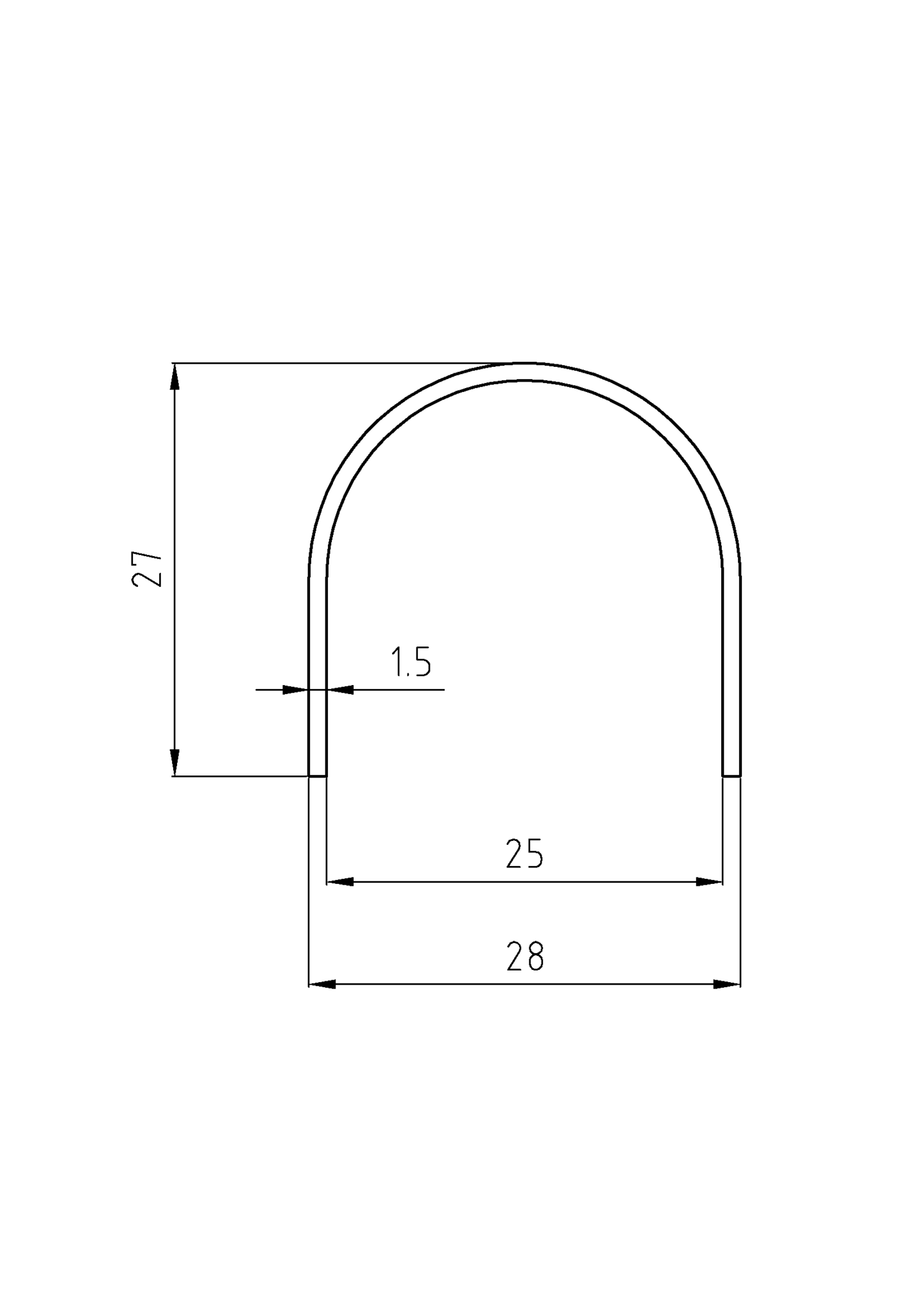 Kaapelinsuojakouru SSAB suora KSK 25x2500 SG