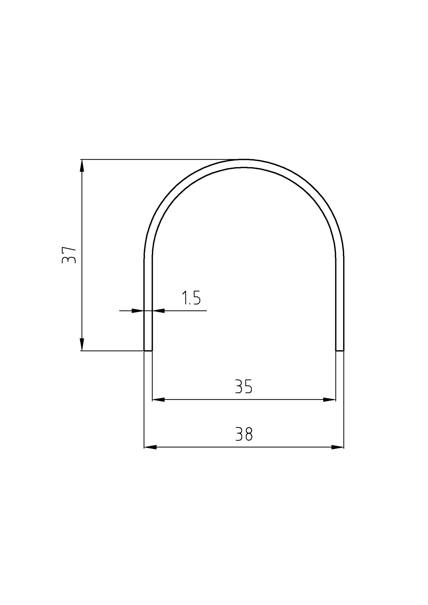 Kaapelinsuojakouru SSAB teräs KSK 35x2500 SG