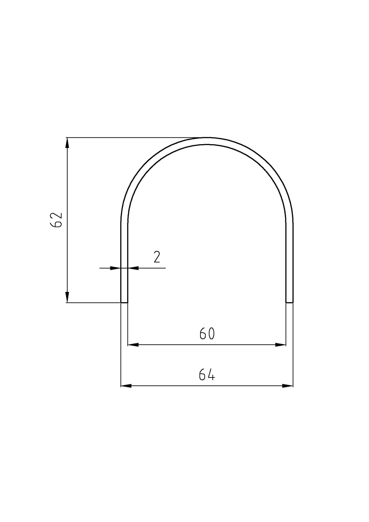 Kaapelinsuojakouru SSAB suora KSK 60x2500 SG