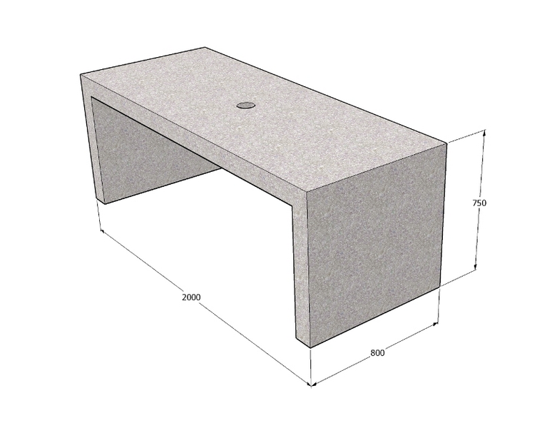Betonipöytä Leikkiturva KB734 1kpl