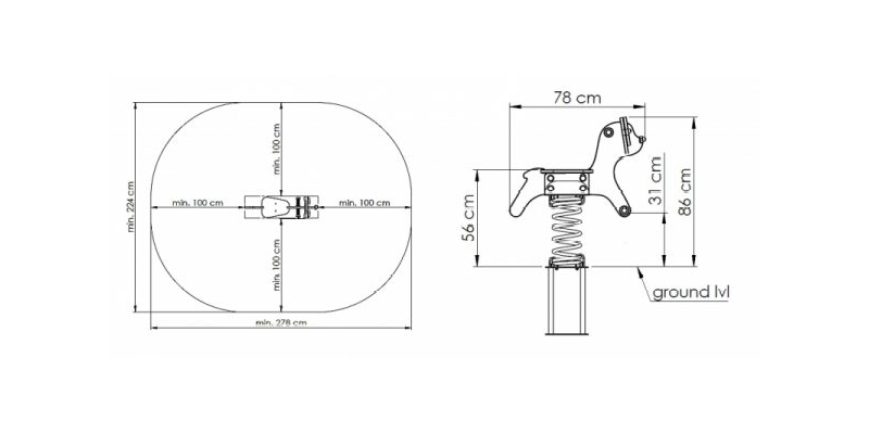 Jousikeinu Leikkiturva Panda K177411 1kpl