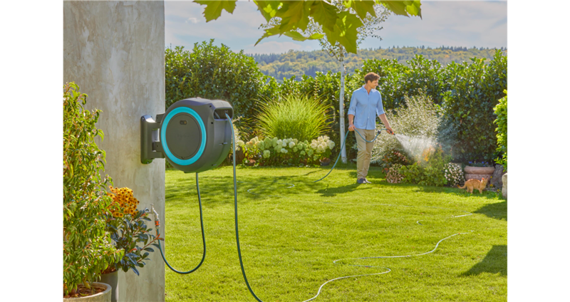 Seinäletkukela Gardena PowerRoll XXL 35m Solo turkoosi