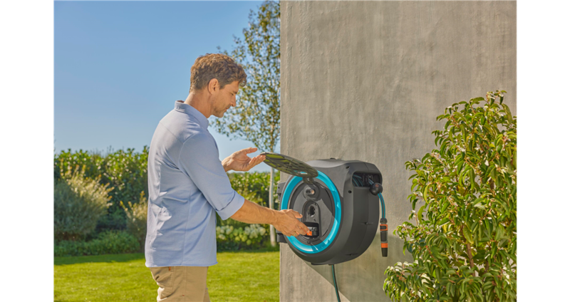 Seinäletkukela Gardena PowerRoll XXL 35m Solo turkoosi