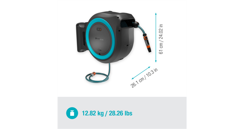 Seinäletkukela Gardena PowerRoll XXL 35m Solo turkoosi