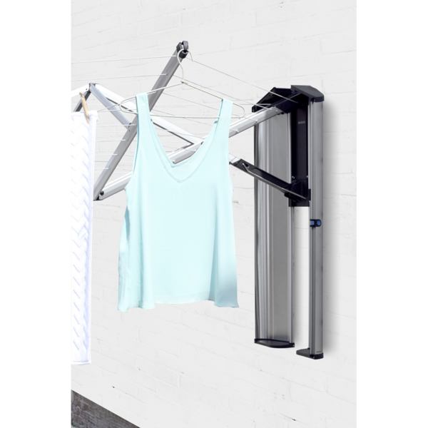 Pyykinkuivausteline Brabantia WallFix 24m suojakotelossa