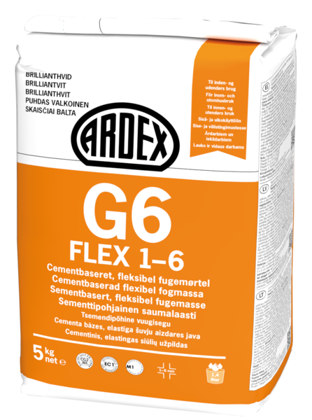 Saumalaasti ARDEX G6 FLEX puhdas valkoinen 5kg