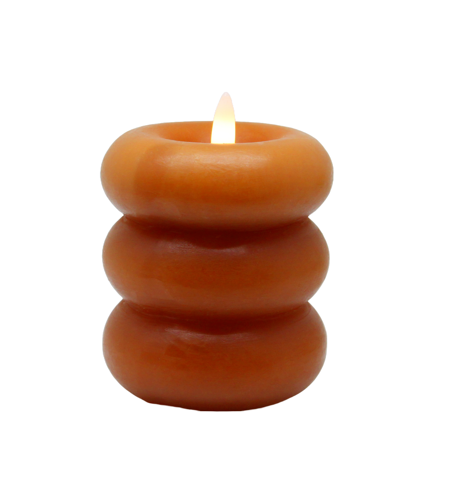 Led-kynttilä Cello donitsi 9cm oranssi